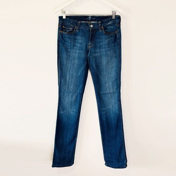 7FAMK 7 For All Mankind Kate Slim Straight Jeans - Picture 1 of 6